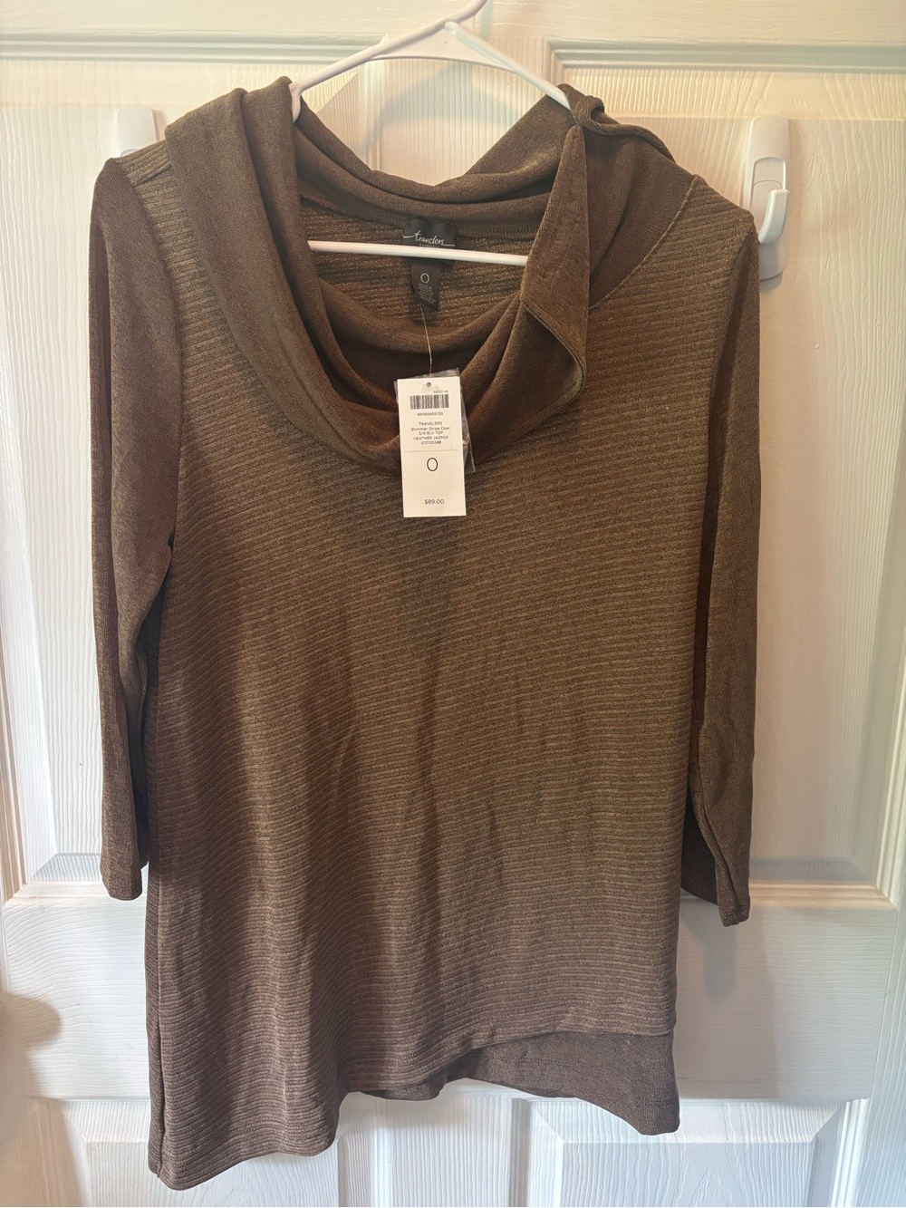 Chico's Brown Cowl Neck Tunic Sweater